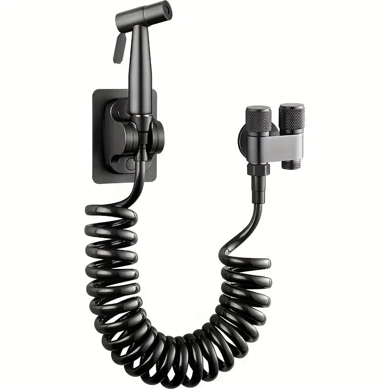 Modern Dual mop toilet cleaning faucet, wall mounted, dual outlet function water angle valve, non electric ceramic valve