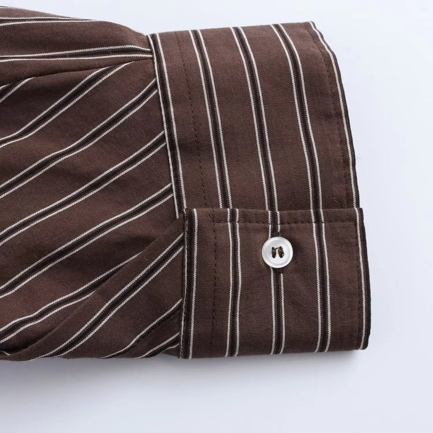 Autumn Blouses Woman Trendy Solid Stripe Turn-Down Collar Long Sleeve Buttons Single Breasted Female Street Shirts
