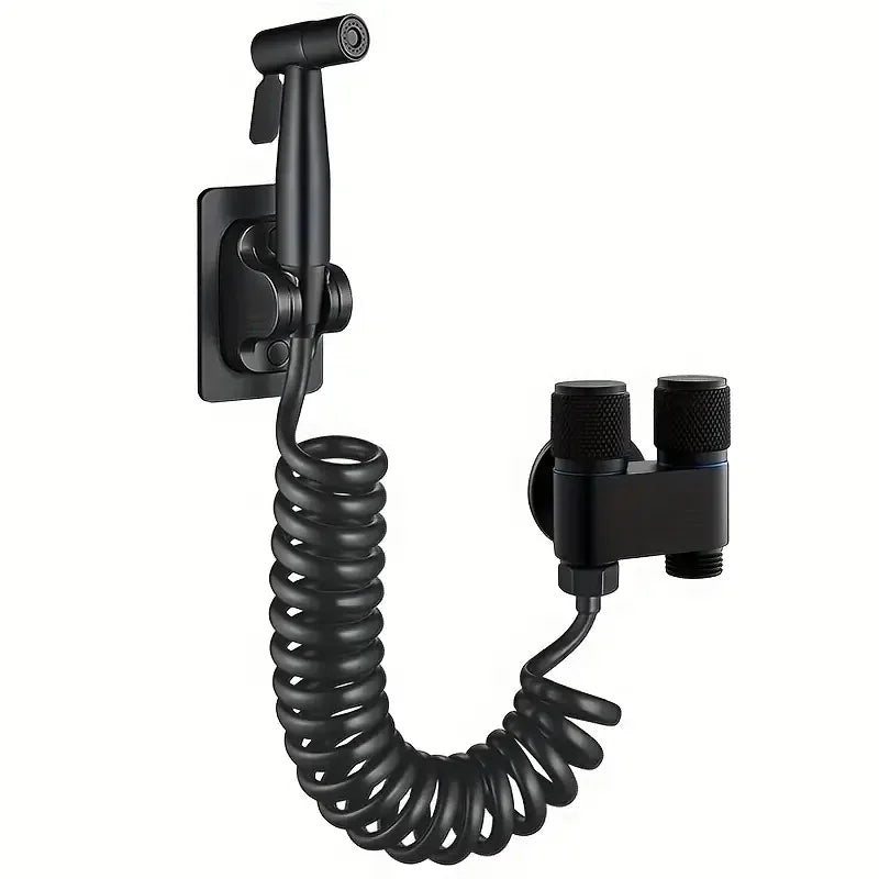 Modern Dual mop toilet cleaning faucet, wall mounted, dual outlet function water angle valve, non electric ceramic valve