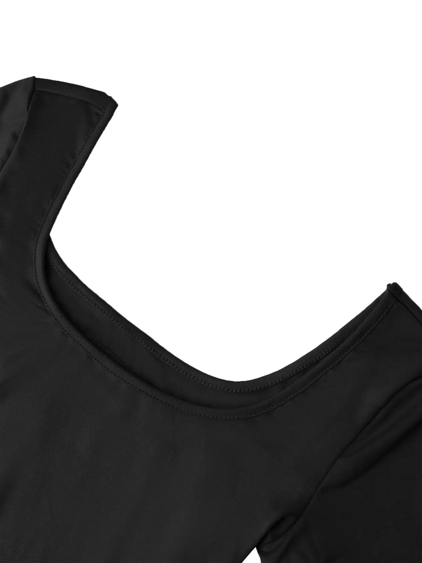 Summer breathable quick-drying black backless jumpsuit, women's short-sleeved slim-fitting butt-lifting fitness shorts