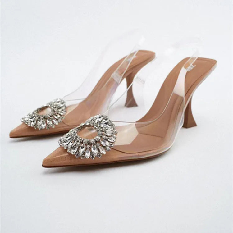 Large 42 Summer Shoes Women New High Heel Sandals Women's Pointed Thin Heels Banquet Simple High Heels Sandals Women