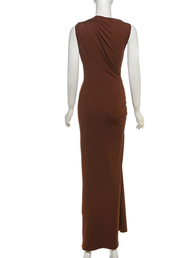 Sisterlinda Solid Slim Fit Girdle Lift The Hips Maxi Dress Women Sexy Popular Body-shaping Vestidos Girl Festival Party Bodycon