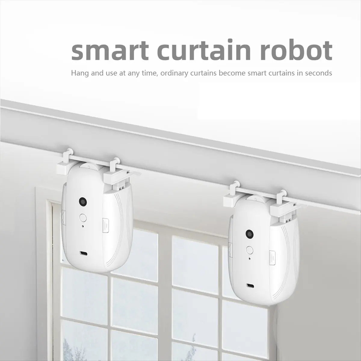Dual TUYA Smart WiFi Curtains Robot Roman Rod Track/T/U-Rail Tracks 3-in-1 Automatic Curtain Opener Remote Control