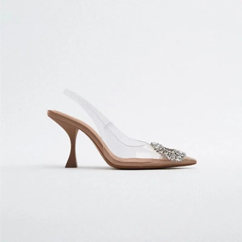 Large 42 Summer Shoes Women New High Heel Sandals Women's Pointed Thin Heels Banquet Simple High Heels Sandals Women