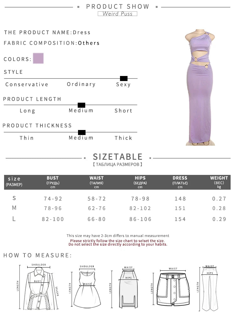 Weird Puss Irregular Hollow Dress Women Patchwork Rings Diagonal Collar Elegant Sleeveless Skinny Trend Stretch Long Bodycon
