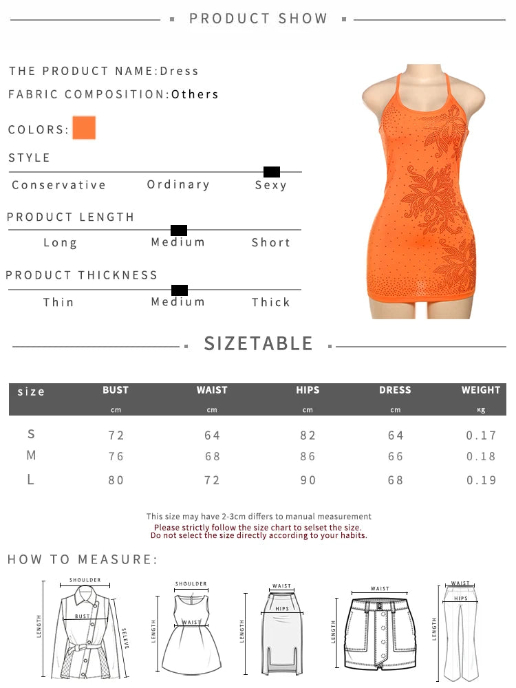 kliou Diamonds Splice Women Summer Dress Fashion New Suspendency Cross Backless U-neck Slim Mini Vestidos Female Vacation Frock