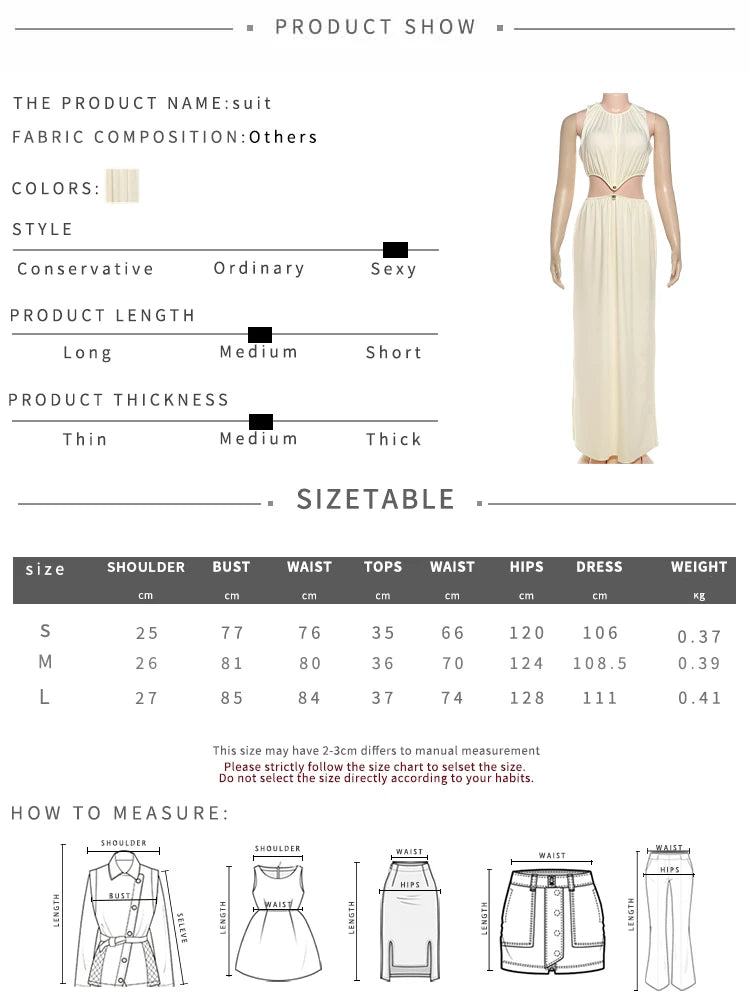 Weird Puss Waistless Chic Dress Women  Metal Trim Sleeveless O-Neck Skinny Elegant Summer Hipster Prom Party Vacation Vestidos