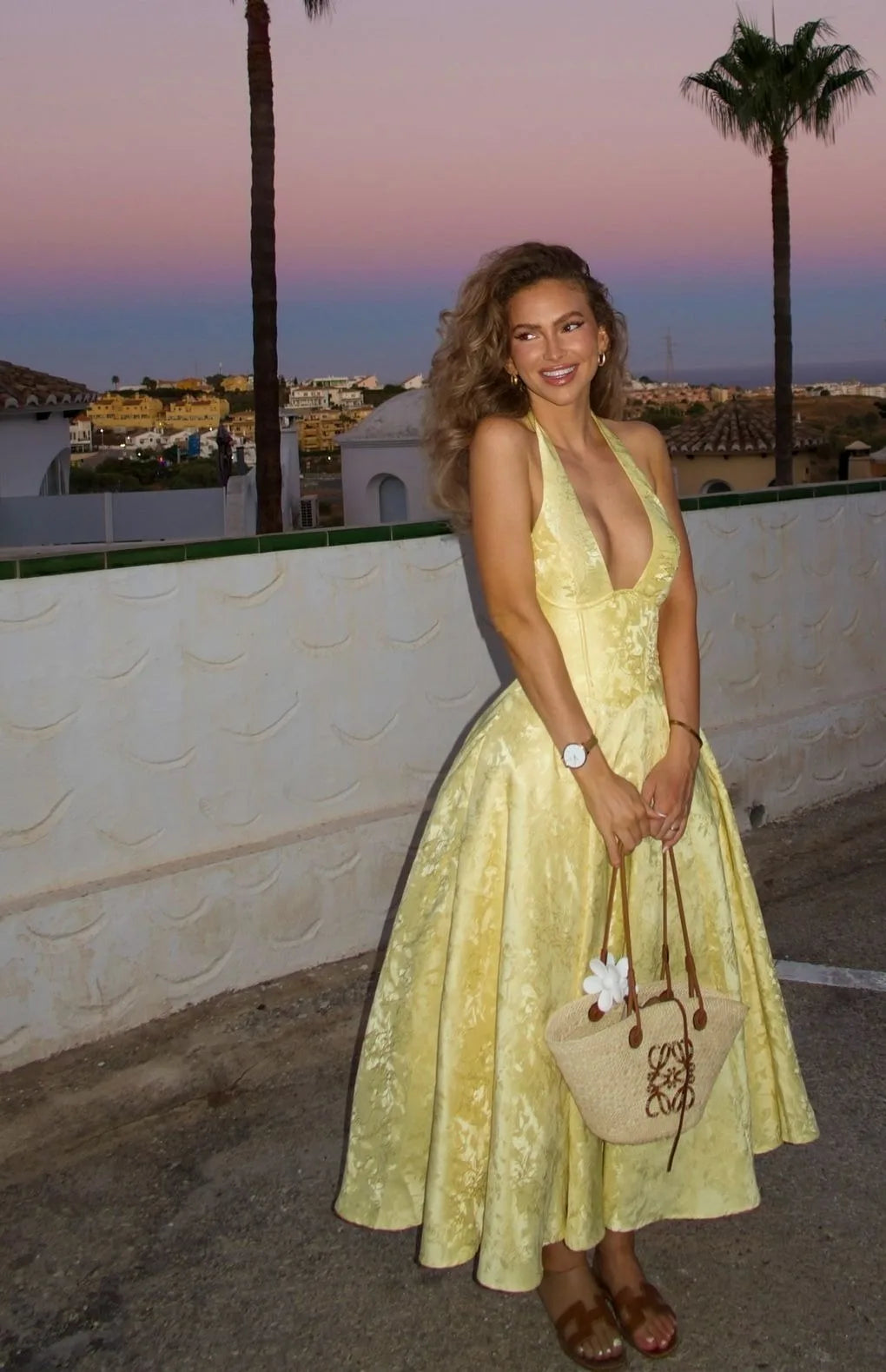 Elegant Pink Halter Jacquard Bow Long Dress Women's Corset Backless High Waist Yellow Dresses Summer Evening Party Wedding Guest