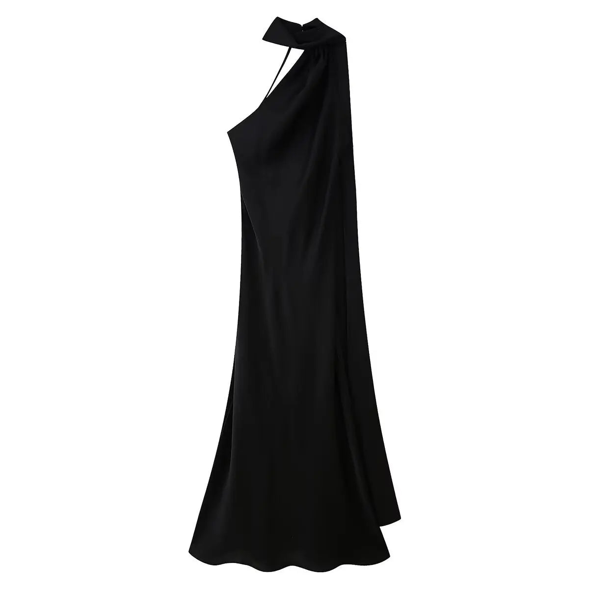 Satin Ribbon Halter Long Dresses Women's Backless Casual Maxi Dress Evening Wedding Guest White Blue Green Summer Graduation New